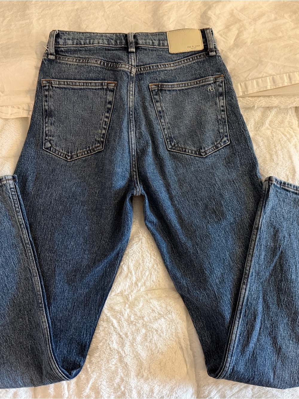 rag & bone Wren Dark Blue Straight-Leg Women's Jeans
